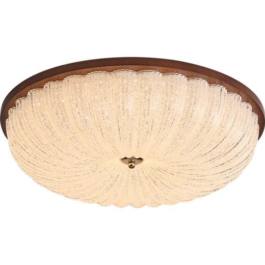 OPPLE欧普照明水晶南瓜26款中古风卧室奶油风智控儿童房胡桃木色吸顶灯 商品图5