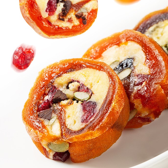 奶皮子柿饼卷120g 配料只有食物本身 柿饼来自广西富平 口感丰富 软糯香甜 