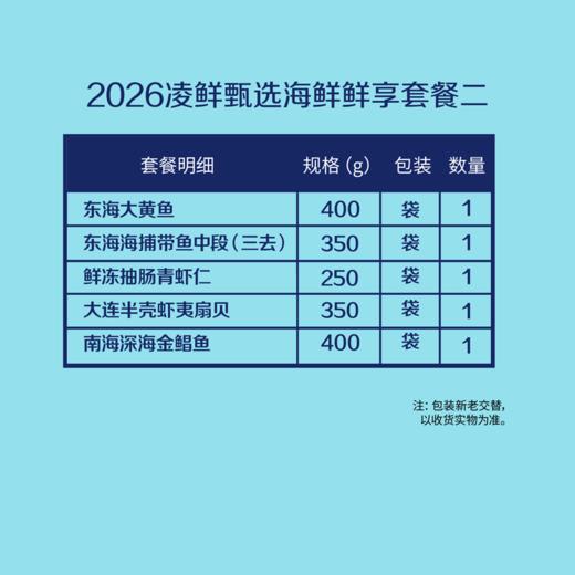 中粮凌鲜甄选海鲜鲜享套餐二1750g【分仓直发，72小时发货，周末节假日不发货】 商品图1