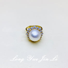 S925珍珠戒指（淡水）；12-13mm