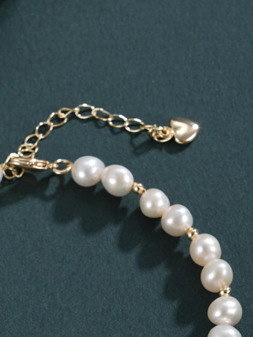 子佩集【缱绻蝴蝶】珍珠惜王妃手链【ZZSL004】5.5-6mm珠镀金蝴蝶结2601 商品图5