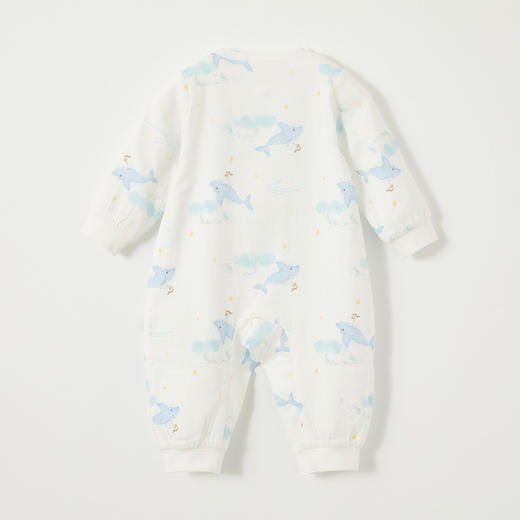 怡比云鲸之境长袖开襟哈衣HY26SPN106白蓝色调（59#-80#） 商品图7