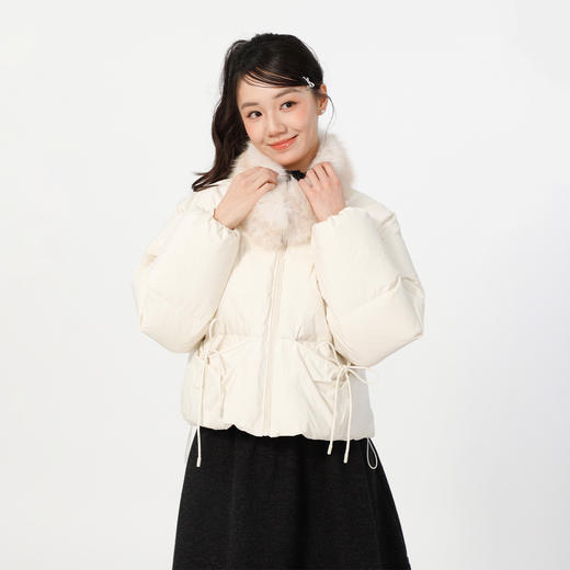 基本款毛领羽绒服短款 冬季上衣-纪念日百货门店同款168694229 商品图1