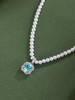 子佩集【静海听澜】银S925珍珠惜王妃项链【ZZXL010】2.8mm珠蓝方块2601 商品缩略图3