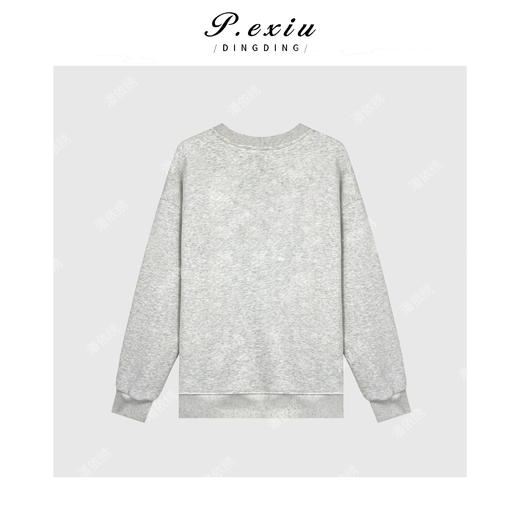 04-2潘依绣丁丁宠粉减龄感彩色字母印花圆领卫衣 Q56062 商品图1