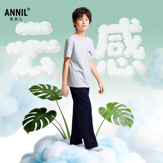 男童圆领针织套装夏季新款安奈儿童装JB621557 商品图1