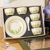 华青格铃兰花语6人食14件套高档蛋糕盒餐具礼盒碗盘套装 商品缩略图2