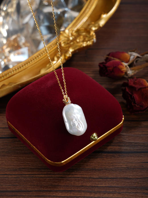 子佩集【冠冕女王】银S925珍珠惜王妃套链【P2063】14.5*20mm镀金巴洛克皇冠镀金2601 商品图4