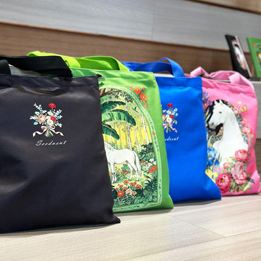 【浙少文创】跃马生花系列帆布袋 商品图0