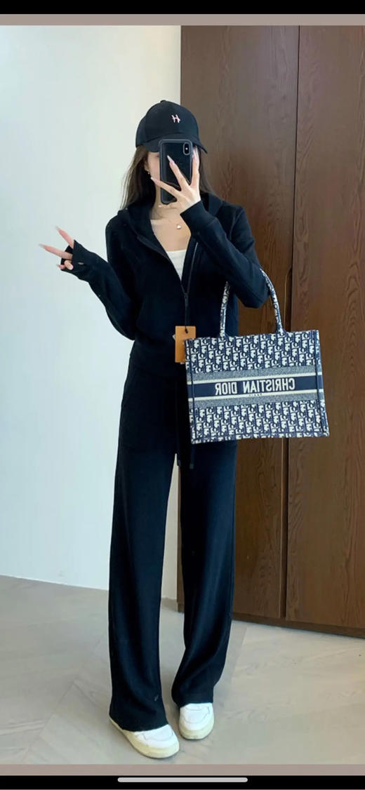 Dior book tote 老花 黑色 中号 托特包 商品图3