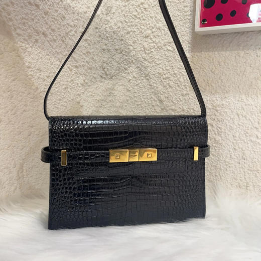 YSL Manhattan 曼哈顿 小号 鳄鱼纹 牛皮 单肩包 商品图0