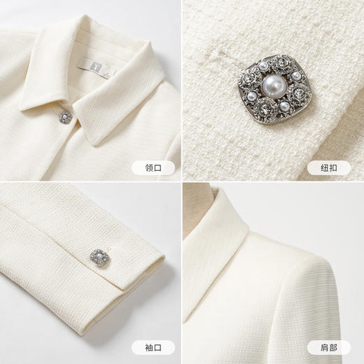 IWY/米白色西装套裙女高级感气质通勤职业装美容院前台工作服WCS357 商品图4