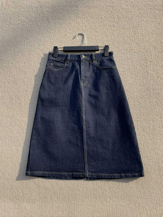 115-2 排他性独家圆正 小禾 新年系列 章仔棉弹牛仔面料  牛仔半身裙 商品图6