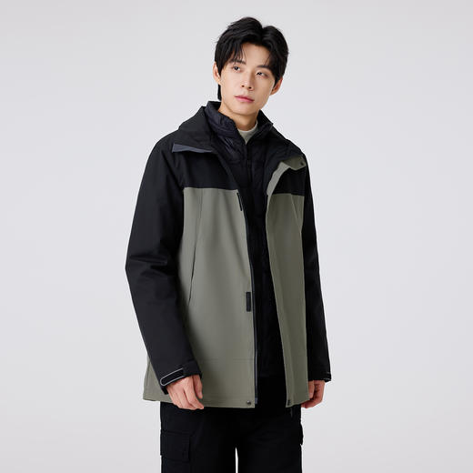gxg.jeans男装【羽绒内胆】男女同款三合一两件套25冬款男士外套连帽夹克保暖K&C 商品图7
