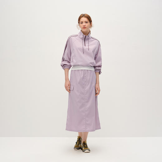 商场同款|森马套装女春插肩袖短上衣开叉长裙2026新款户外两件套 商品图2