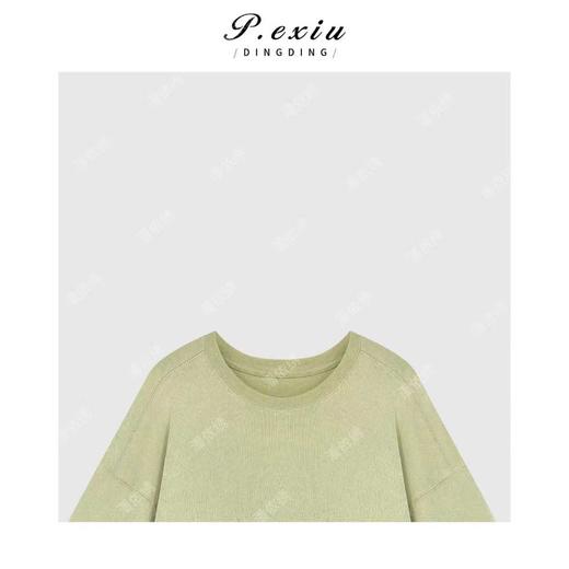 04-2潘依绣丁丁宠粉韩系简约纯色宽松套头长袖卫衣Q31648 商品图2