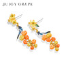 Juicy Grape首饰套装轻奢小众珐琅项链手链耳环戒指新年生日礼物 雀柿呈祥-喜事连连耳坠 商品缩略图3
