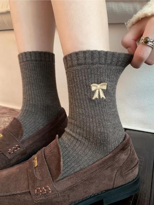 <曾小咸推荐>撞色刺绣蝴蝶结 日常价89/4双！ 活动价49.99/4双！【预售款，预计3-15天发货】 商品图6