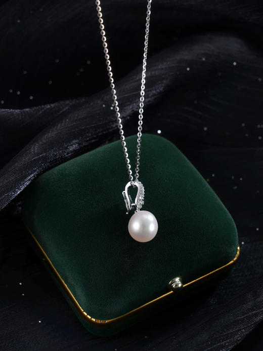 子佩集【曦光漫道】银S925珍珠惜王妃吊坠【P3090】11mm珠双色皮带扣（不含链）2601 商品图6