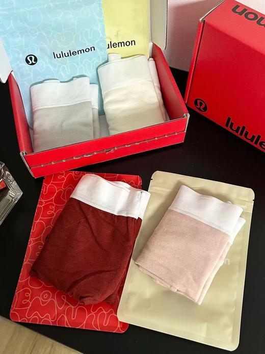 lulu磨毛红色系礼盒中腰内裤 /一盒4条装 ! 商品图3