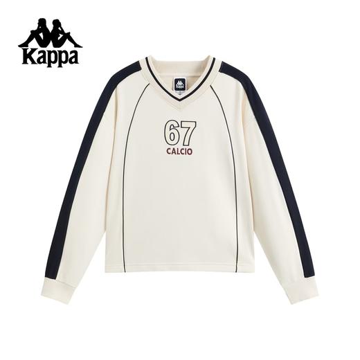 【春上新】【7折】6楼卡帕Kappa运动V领卫衣女士新款索罗娜撞色刺绣针织套头衫K0G22WT04吊牌价599现价419 商品图2