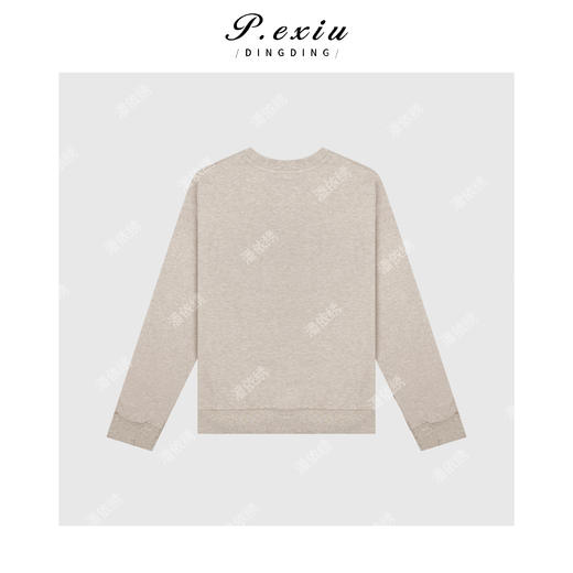 04-6潘依绣丁丁宠粉韩版百搭字母刺绣卫衣 Q56034 商品图1