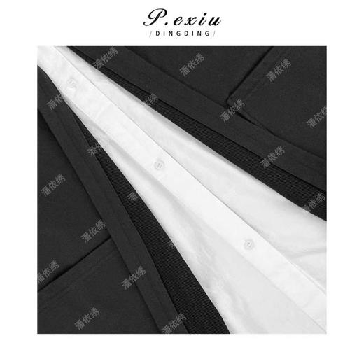 04-6潘依绣丁丁宠粉松弛慵懒风假两件设计长袖圆领外套Q61548 商品图2