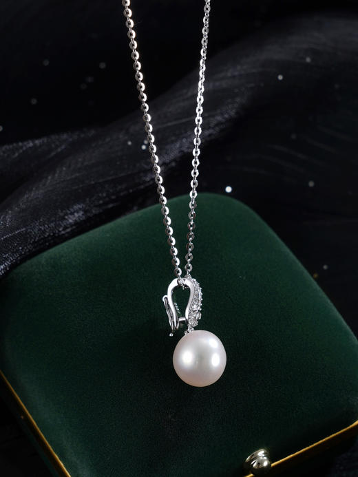 子佩集【曦光漫道】银S925珍珠惜王妃吊坠【P3090】11mm珠双色皮带扣（不含链）2601 商品图7