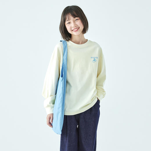 棵初26年春季新款亲子中大女童前后趣味印花长袖T恤纯棉宽松上衣 商品图3