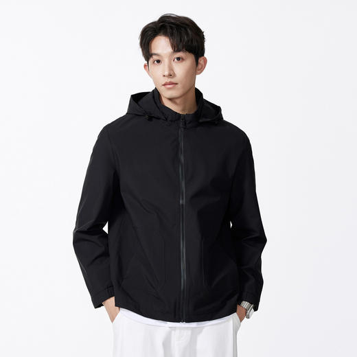 GXG男装秋季时尚抽绳简约百搭舒适男款户外休闲防风连帽夹克K&C 商品图5