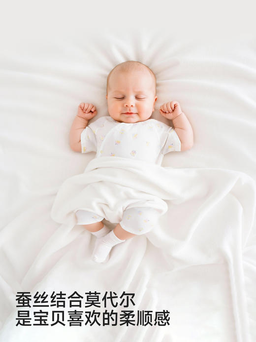 英氏婴儿连身睡衣莫代尔和蛤蚕丝爬服卡通宝宝睡衣YLHAJ1S009A YLAAJ1S008A 商品图1