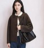 售完无补  重磅！IC种子系列短款大衣   羊毛圈圈纱圆领    立体剪裁  短款牛角扣大衣 商品缩略图0