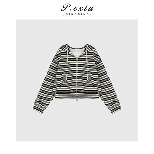 04-6潘依绣丁丁宠粉福利【奶油千层】松弛感连帽卫衣半身短裙套装21070T 商品图2