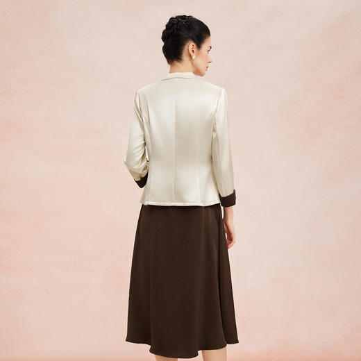 RE801斯尔丽26春季新款无袖连衣裙搭悬垂V领外套连衣裙套装 商品图6