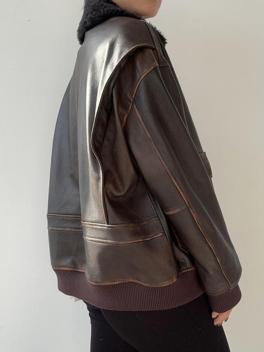 THEHOYAN｜P23160 Distressed Lambskin Jacket 做旧山羊皮夹克 商品图11