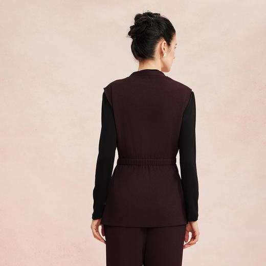 RE401斯尔丽26新款小香风V领马甲外套+打底衫+直筒长裤免搭配三件套装 商品图1