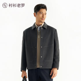 【大师1号】100%羊毛秋冬外套羊毛翻领夹克259Y7J515N[门店专款]