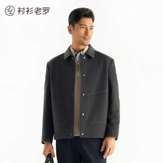 【大师1号】100%羊毛秋冬外套羊毛翻领夹克259Y7J515N[门店专款] 商品图0