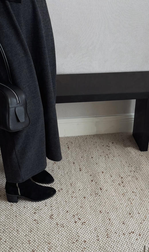 115-6 亏清 off胎牛绒 手工靴 内外底全皮 真纳底车线 双拉链 能小跑 切尔西短靴 商品图8