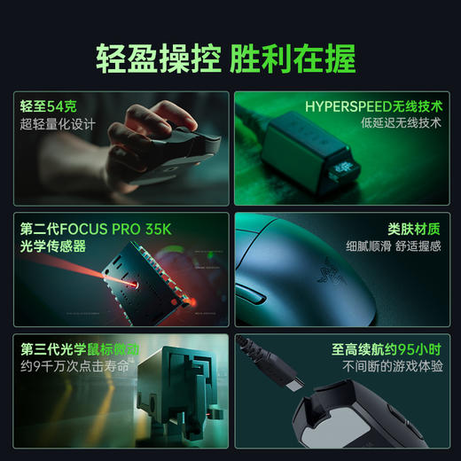 Razer雷蛇毒蝰V3专业版Pro SE无线鼠标【雷蛇官方直营，3年有限质保】 商品图1