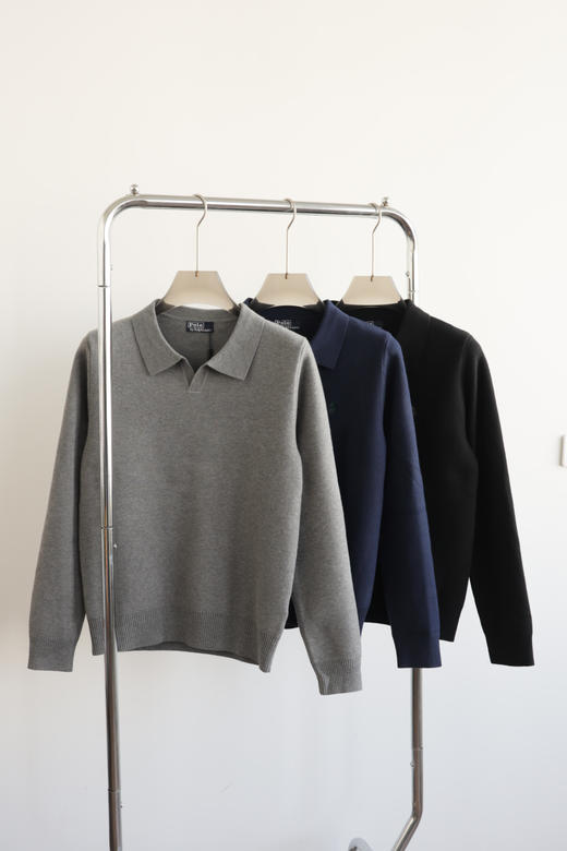 R.L 25年秋冬新款翻领V领针织毛衣 MY149 商品图4