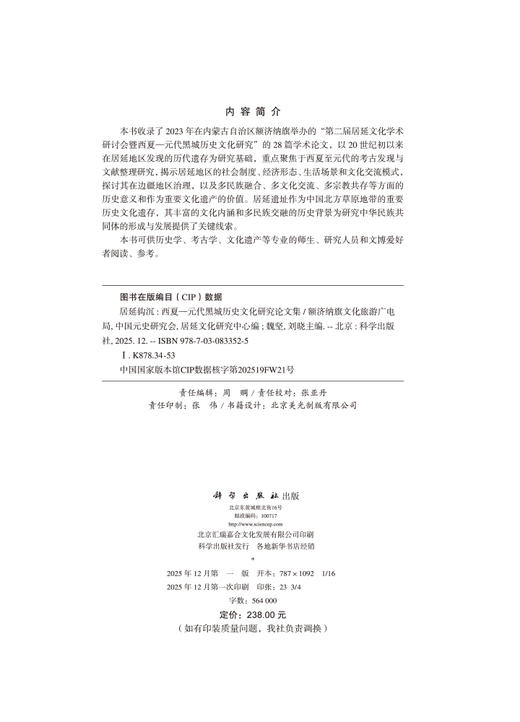 居延钩沉：西夏—元代黑城历史文化研究论文集 商品图2