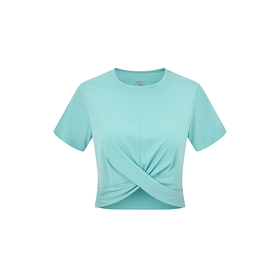 多威新款上衣设计感运动吸汗女士短袖圆领衫2252186