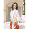 两三事 浮云月下 2026春季新款小清新波浪织带边大翻领灯笼袖衬衫 商品缩略图1