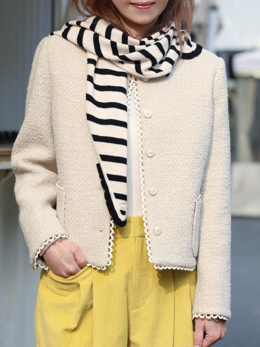 TYNVIE 波克莱波浪边贴口袋夹克 - 象牙白 商品图1