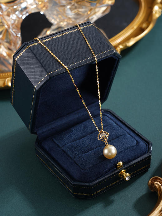 子佩集【金辉女神】银S925珍珠惜王妃套链【YP0247】10mm珠海水珠金色镀金花束2601 商品图2