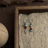 【藏地红莲藏风耳钉】复古新中式天然石串珠耳环 手工设计款国风油画感气质耳饰 商品缩略图2