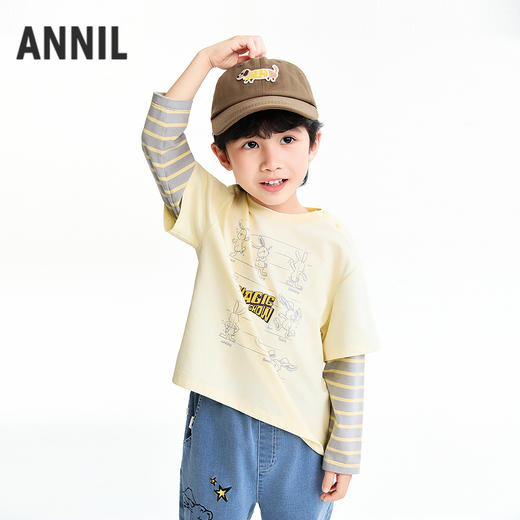 【实体店同款】男童圆领长袖针织衫春季新款安奈儿童装XB611060 商品图1