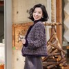 西子/星雾羊毛混纺小香风粗花呢拼水貂夹棉外套/WTTJ0935 商品缩略图1
