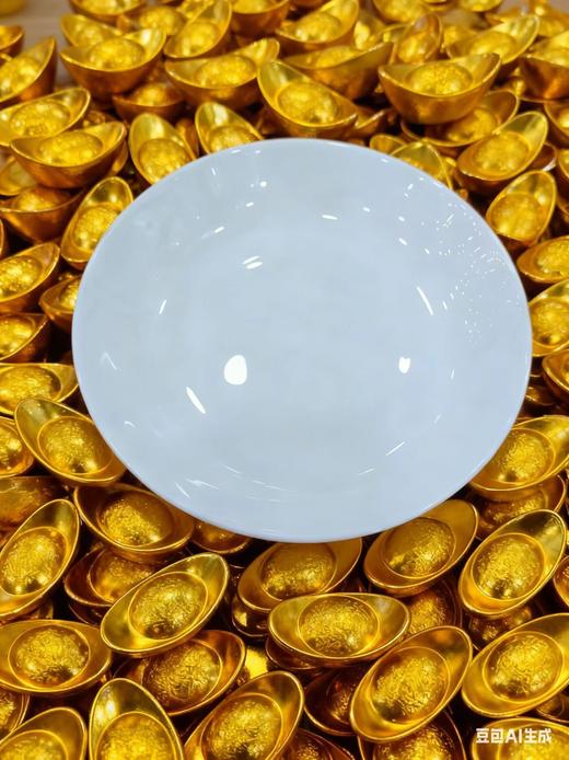 5F隆昌瓷器白胎7.5饭盘 商品图0